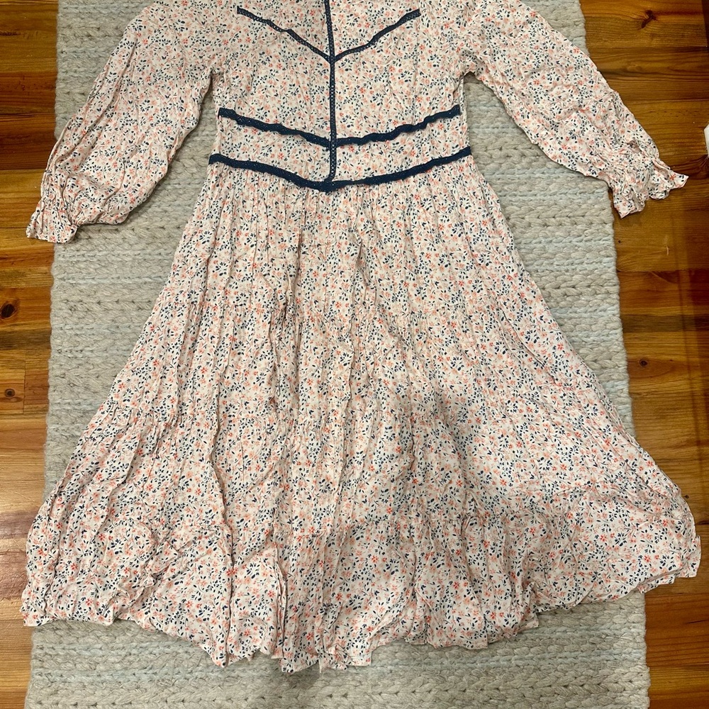 Maggie Sweet Floral Ruffled Tiered Midi Dress